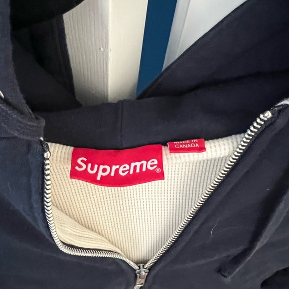 Supreme zipped thermal zipped hoodie size Small - Picture 3 of 3